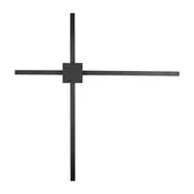 Trio Lighting LED stenska svetilka Cassino, črna mat, širina 67 cm, kovina - Dnevna soba / jedilnica - Sodobni