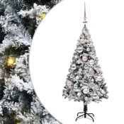 Umestno božično drevo Bela 120 cm PVC, jeklo in plastika