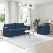 Vidaxl Kavč 180cm 2 pcs Modra Kovina