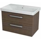 Kozmetična omarica z 2 predaloma THEIA, 75,6 x 50 x 43,5 cm, rustični bor - Rustični bor - 24 - 44.20 - MDF/laminat - Obešen na steno - Samodejno zapiranje - Sapho - THEIA - 75.60 - Sodoben kvadraten - 75,6x50x44,2 cm - 50.00