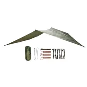 shumee Ponjava Bushmen easy Tarp 3x3 zelena 3,0x2,9 m, 19 zank s pripomočki