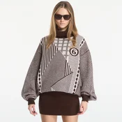 Obleka MM6 Mini Dress Brown/ Off White L