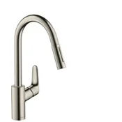 Armatura za umivalnik Hansgrohe Focus, nerjaveče jeklo