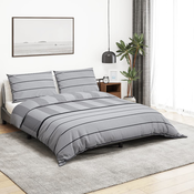 vidaXL Set posteljine za poplun sivi 220 x 240 cm pamucni