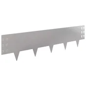 Vidaxl Robovi trave 10 szt. 100 x 25 cm Jeklo Srebrna