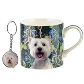Mondex Skodelica porcelan Noya West Terrier 9x13x9 granatno zelena 1kos, (5000300855)