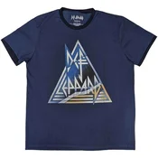 Def Leppard Triangle Logo (Ringer) Denim Blue L Majica