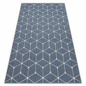 eoshop Preproga FLAT 48721/591 SISAL - 3d kocka modra ( - Velikost: 140x200 cm)