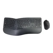 Ergonomski komplet tipkovnica in miška Conceptronic ORAZIO ERGO, črna