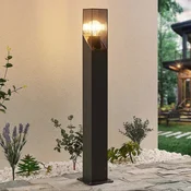Lucande ulična svetilka Fiola, 80 cm, antracit, IP54 - Sodobni - antracit, prozoren - Kovina