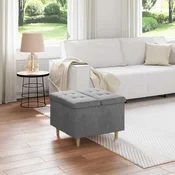 vidaXL Gumbni stol z blazino Temno siva 60 x 60 x 45 cm Žamet