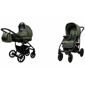 Babylux Largo Olive Black | 2v1 Kombinirani Voziček kompleti | Otroški voziček + Carrycot