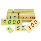 Montesori Drvene numericke plocice 1-9000 manje sa kutijom