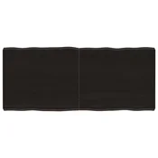 Stolna ploca tamnosmeda 140x60x(2-6) cm obradena hrastovina