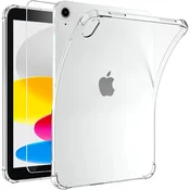 GS Ovitek z zaščito vogalov + kaljeno steklo 9H za iPad 11 2025 A16 (11. gen.) / iPad 10.9 2022 (10. gen.) - prozoren