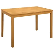 Vidaxl Jedilna miza 110 x 75 x 75 cm Masivno hrastovo les Naravna