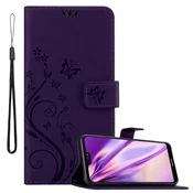 Cadorabo CADORABO Huawei P20 LITE 2018/NOVA 3E temno modra - ovitek v cvetličnem dizajnu z magnetnim zapiranjem, stoječo funkcijo in režami za kartice, (20563474)