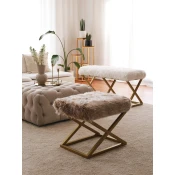 Atelier del Sofa Tabure 50x42x40cm, Braon-Zlatno