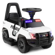 COSTWAY Policijski električni avto za otroke 6V Električni otroški avto s prostorom za shranjevanje Bela, (5000108650)