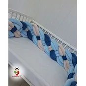 Bubamara037 Pletenica za krevetac, Osmostruka, 360cm, Plavo-bež