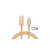 Swissten USB - lightning podatkovni in polnilni kabel, zlate barve, 1,2 m