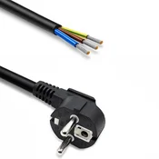 Qoltec napajalni kabel | SCHUKO CEE 7/7 (E/F) kotni vtič | bakreni baker | ogoljen, spajkano | 3x1,50 mm2 | 5 m