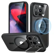 Hibridni ovitek ESR Classic Hybrid HaloLock Kickstand za iPhone 15 Pro - clear black
