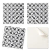 shumee Dekorativne vinilne ploščice z geometrijskim vzorcem in zvezdicami 20x20x20 cm