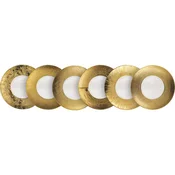 LE COQ Deras plitvi krožnik, set 6 kosov, premer: 295 mm, zlat (6 kos)
