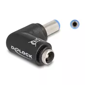 Delock DC adapter, 5,5 x 2,1 mm muški na 5,5 x 2,1 mm ženski, 90-stupanjski kut