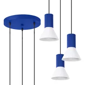 Sollux SL.1875 - Luster na sajli ESTRIA 3xE14/10W/230V precnik 30 cm plave boje