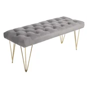 HOMCOM HOMCOM klop žamet, kovina, pena 116D x 44,5Š x 49V cm siva, (5000242616)