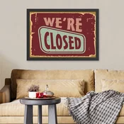 Wallity Uramljena slika Were Closed, 40x55 cm
