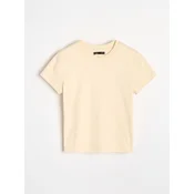 Sinsay - Pamucna basic majica - yellow jeans