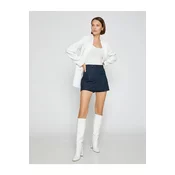 Koton Linen Shorts Skirt Button Detail