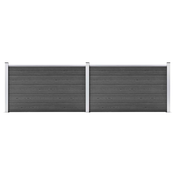 Set panela za ogradu WPC 353 x 105 cm crni