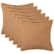 vidaXL Prevleka za blazino 6 pcs HOUTEN Bež 50 x 50 cm Bouclé