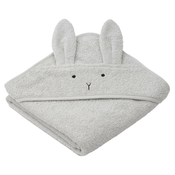 liewood® otroška kopalna brisačka albert rabbit dumbo grey