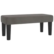 Vidaxl Klop temno siva 70x30x30 cm žamet