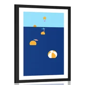 Plakat s paspartujem piš poletnih počitnic - 40x60 no frame