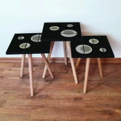 Hanah Home Set klub stocica 3Shp126, 3 komada, Siva