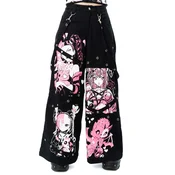Ženske hlače CUPCAKE CULT - DOLLHOUSE DETENTION - BAGGY - BLACK - P-DHDT-B