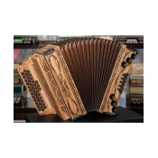 Diatonična harmonika Melodija, model META, hruška 3/III 37+3, A mano