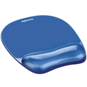 Podloga za miško s gel umetkom Fellowes, Crystal™ Gel, plava