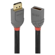 LINDY LINDY DisplayPort podaljšek DisplayPort vtič\, DisplayPort vtičnica 3.00 m antracitna\, črna\, rdeča 36498 pozlačeni konektorji DisplayPort kabel, (20417250)