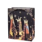 Božična papirnata vrečka, večbarvna, 32x26x12 cm, vzorec 6