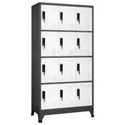 Ormaric s kljucem antracit-bijeli 90 x 45 x 180 cm celicni