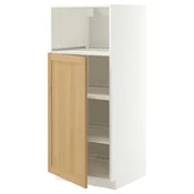 METOD Visoki element za ugradb uredaje, bijela/Forsbacka hrast, 60x60x140 cm