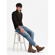 Ombre Slip-on suede mens high top shoes - light brown