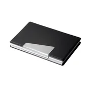 Držač posjetnica, aluminij/umjetna koža, 20 komada, SIGEL VZ131